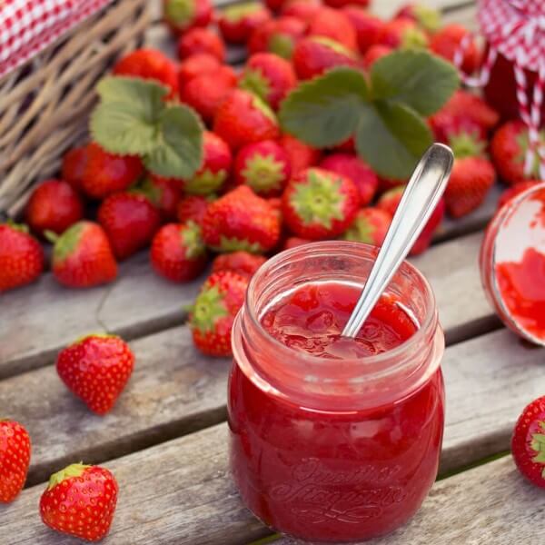 Slanke aardbeienjam